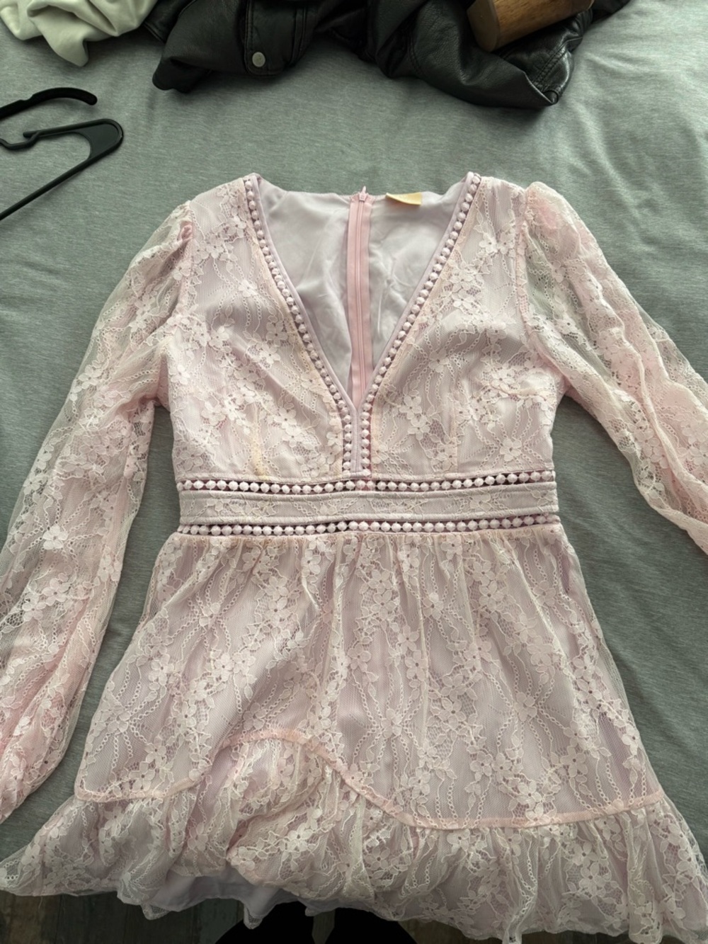 Sage by Paige Blush Lace V-Neck Dress